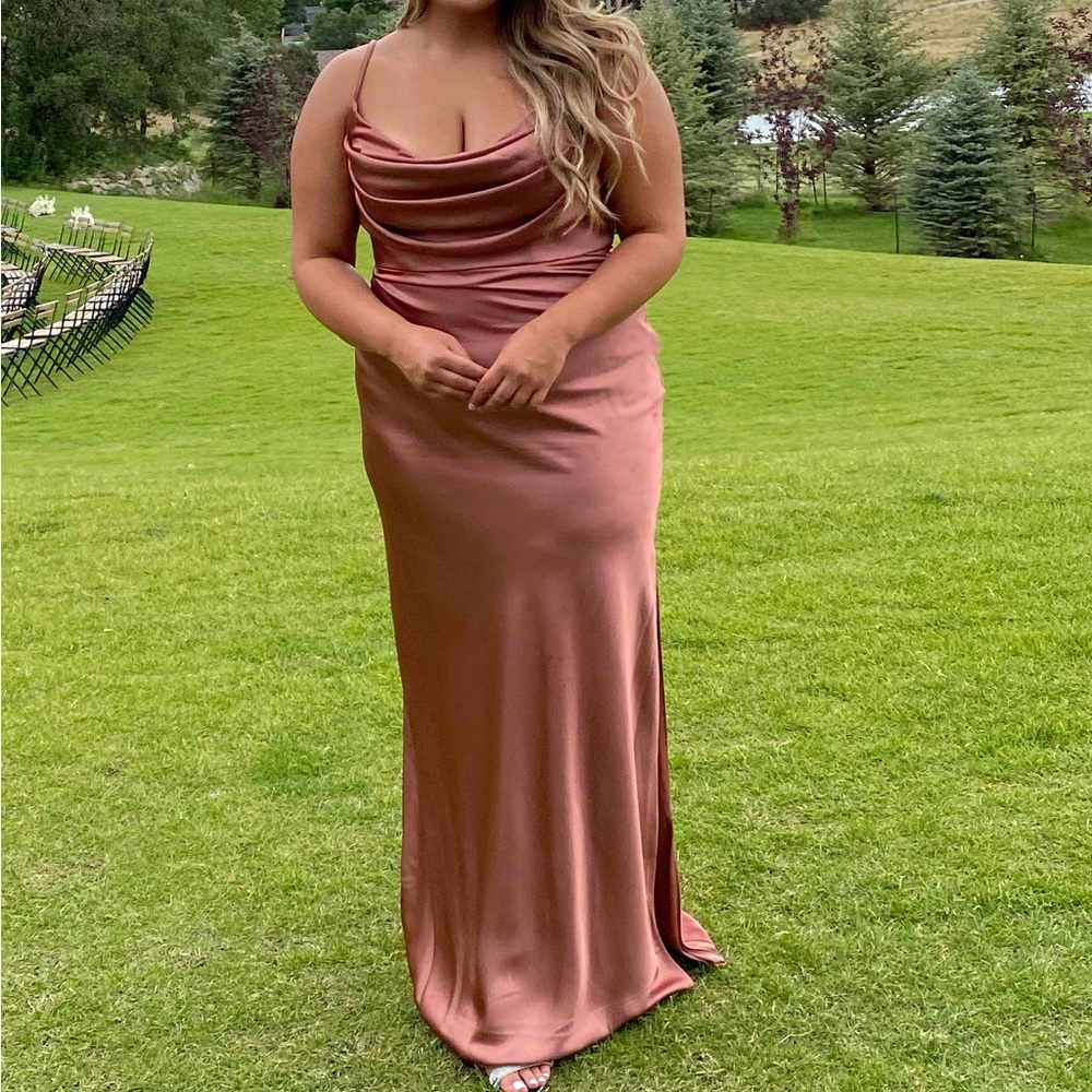 Dusty rose wedding dress
